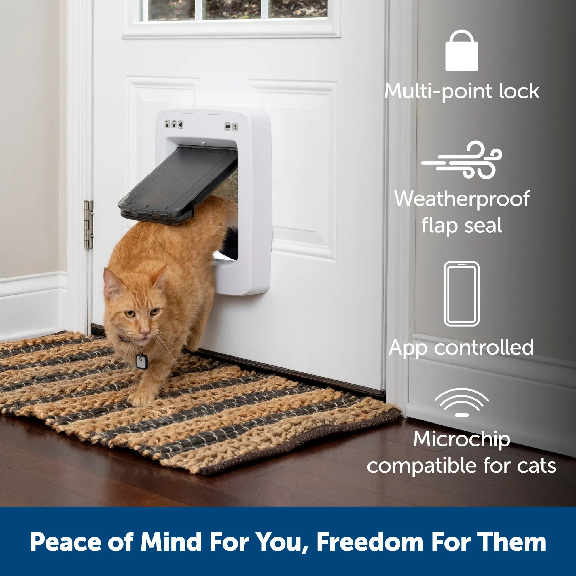 PetSafe® NEVER RUST SmartDoor™ Connected Pet Door, Dog and Cat, Large