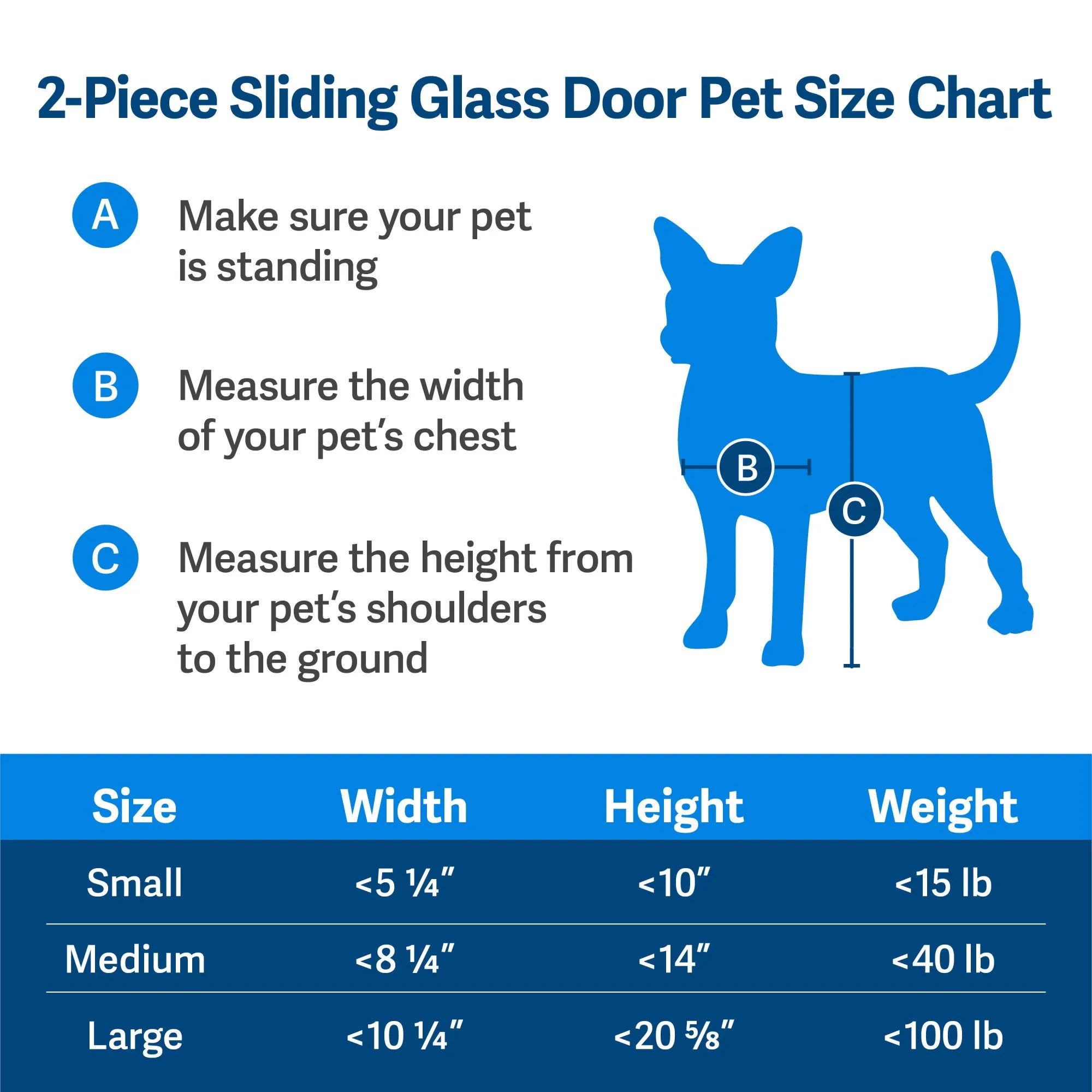 PetSafe® Sliding Glass Pet Door, 2-Piece, Small