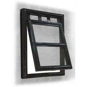 Pillar Products 300 x 400mm Extra Large Flyscreen Pet Door Black/ Magnetic Closure