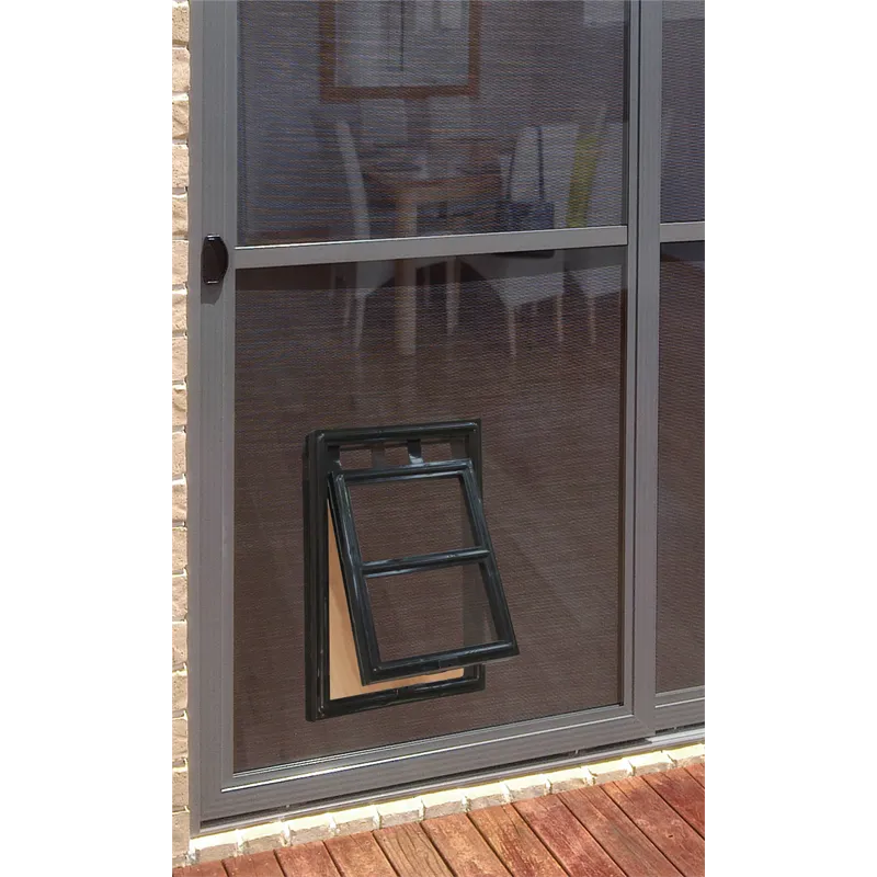 Pillar Products 300 x 400mm Extra Large Flyscreen Pet Door Black/ Magnetic Closure