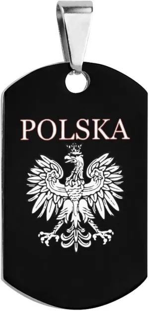 Polska Eagle Stainless Steel Pet Dog Tag Pets Collar Charm ID Tags