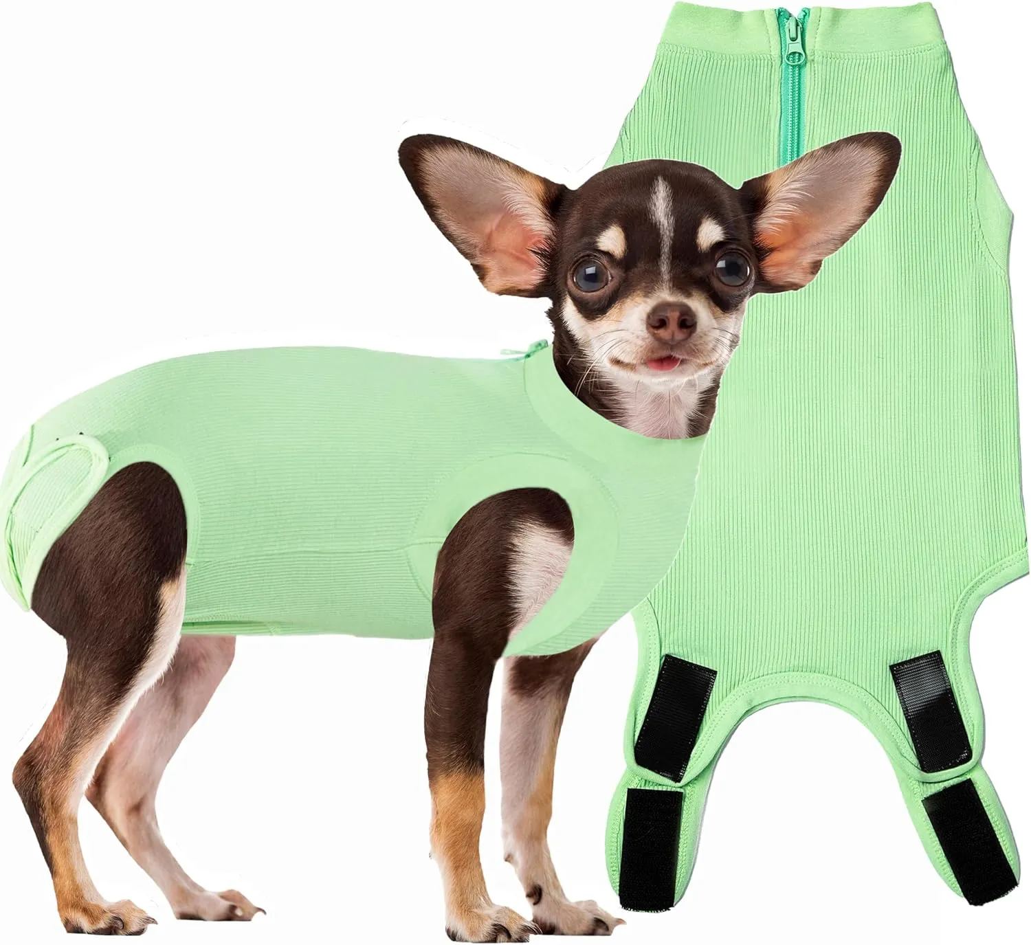 Recovery Suit for Dogs,Dog Cone Alternative Zipper Surgery Suit Female Spay,Soft Dog Surgery Suit for Anti Licking,Breathable Surgical Suit for Dogs Female Spay