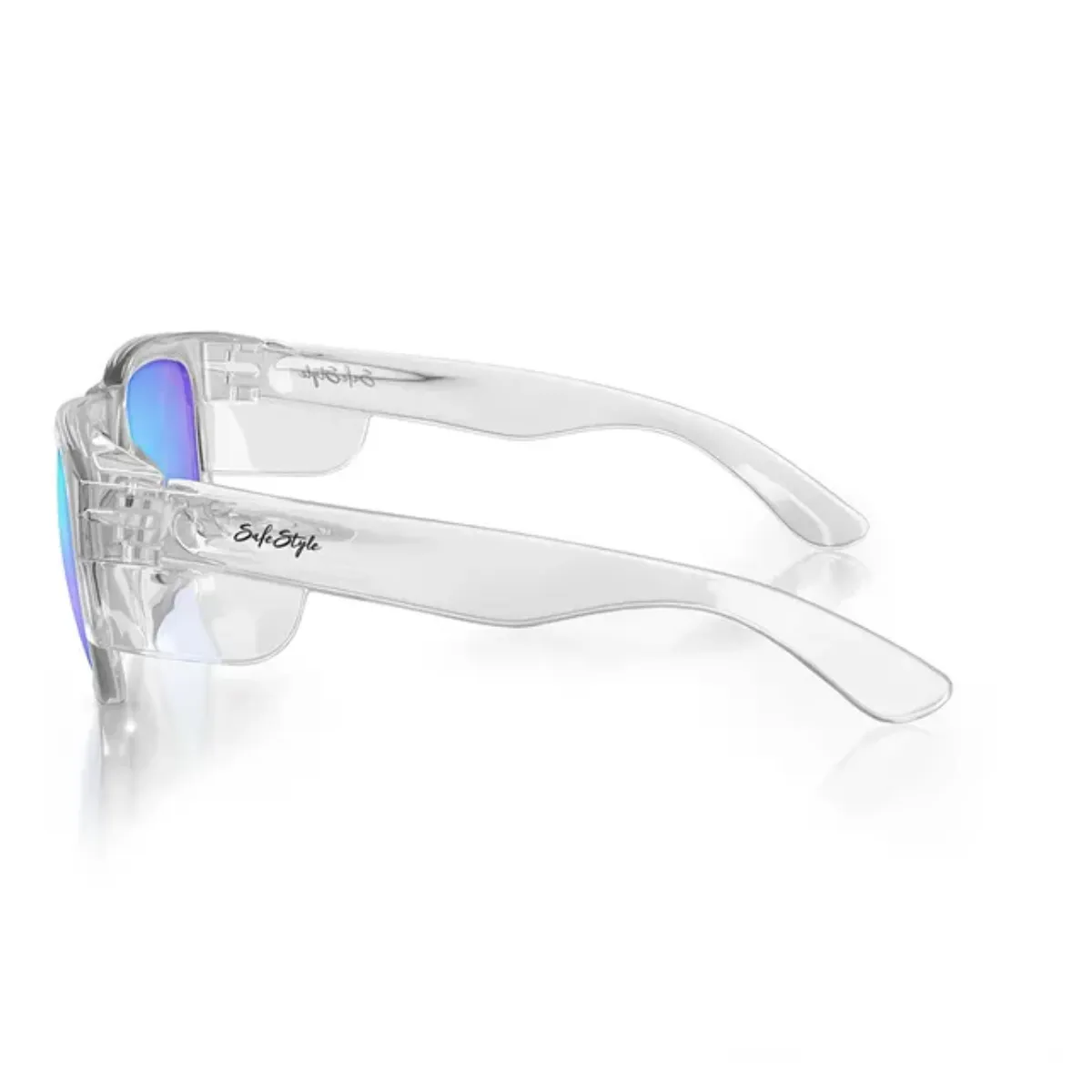 Safestyle - SSFCBP100 Fusions Clear Frame Mirror Blue Polarised Lens