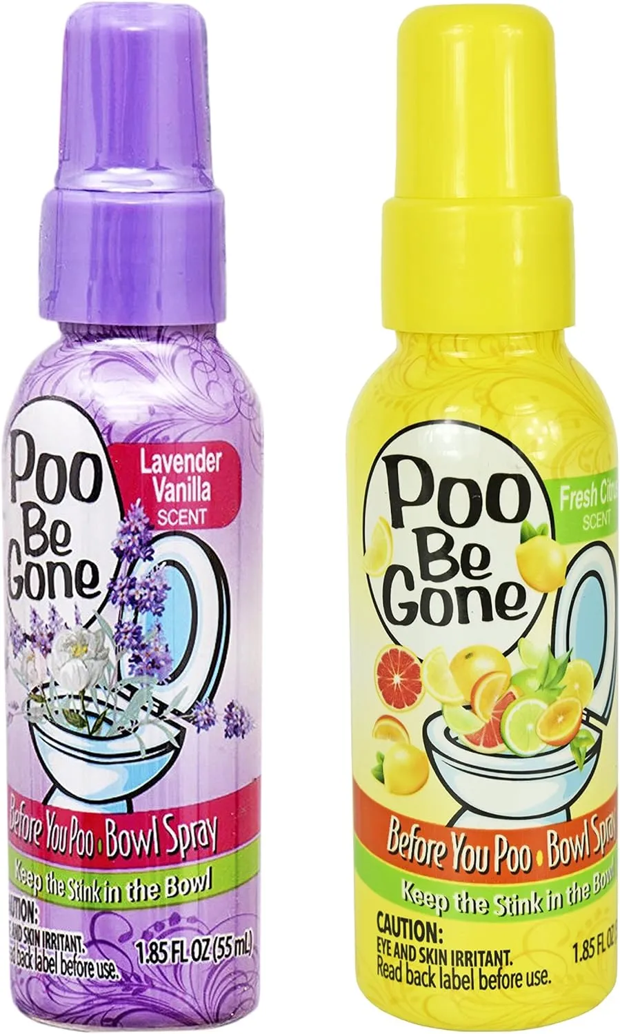 Set of 2 Stinky Bowl Spray 1.85oz - Before You Go Toilet Bathroom Deodorizer - Features Fresh Citrus Scent and Lavender Scent!