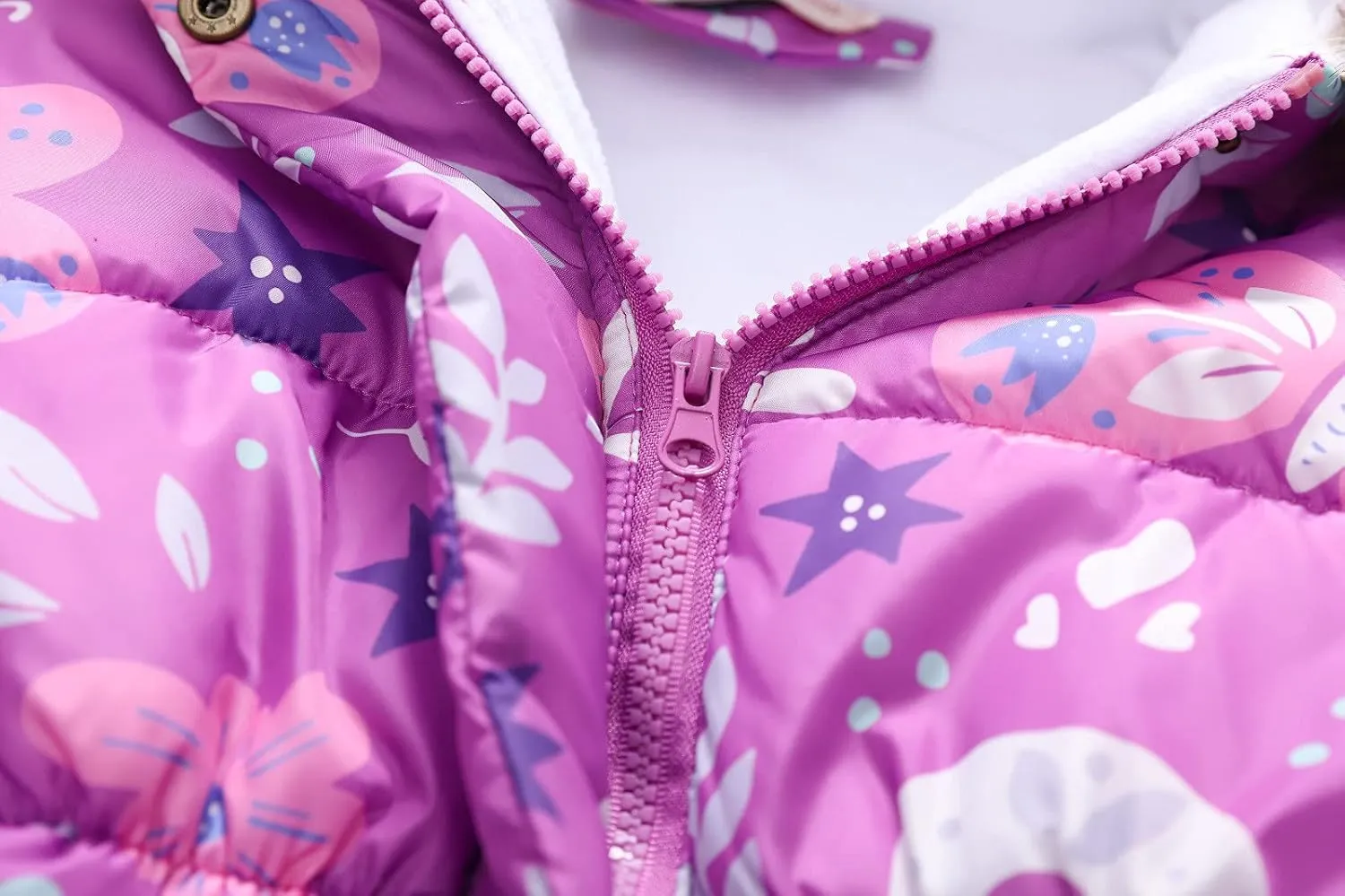 Toddler Girl's Winter Fleece Lined Long Parka Puffer Coat Insulated Ski Jacket with Fur Trim Hood Kids Down Jacket Coat