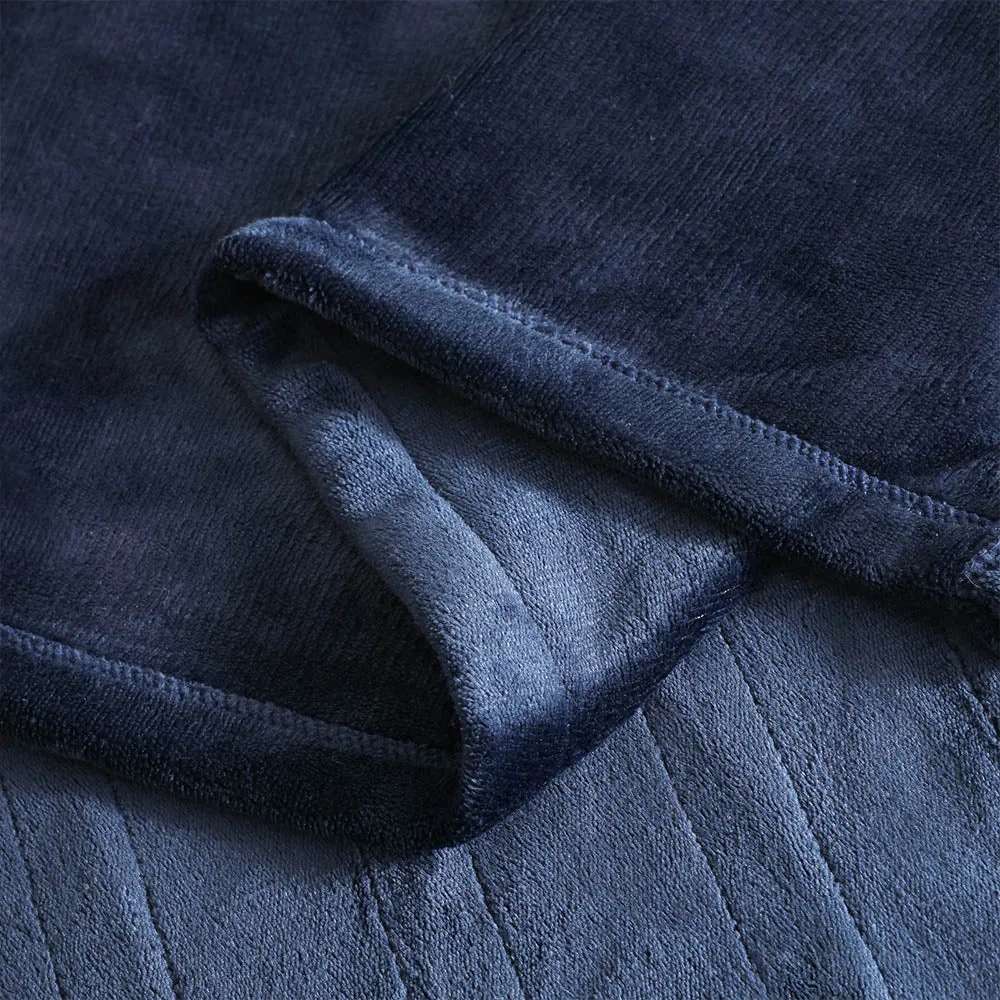 Twin Size Double-Layer Flannel Electric Blanket - 62"x84", 1-12 hrs Timer Auto-Off, 10 Heating Levels