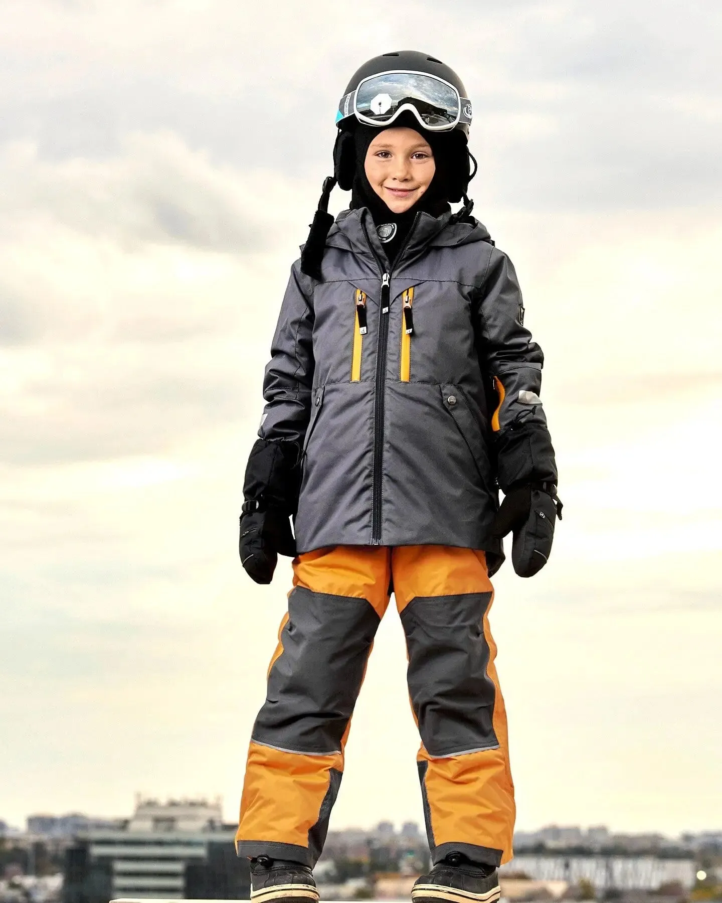 Two Piece TEKNIK Snowsuit Gray And Tan