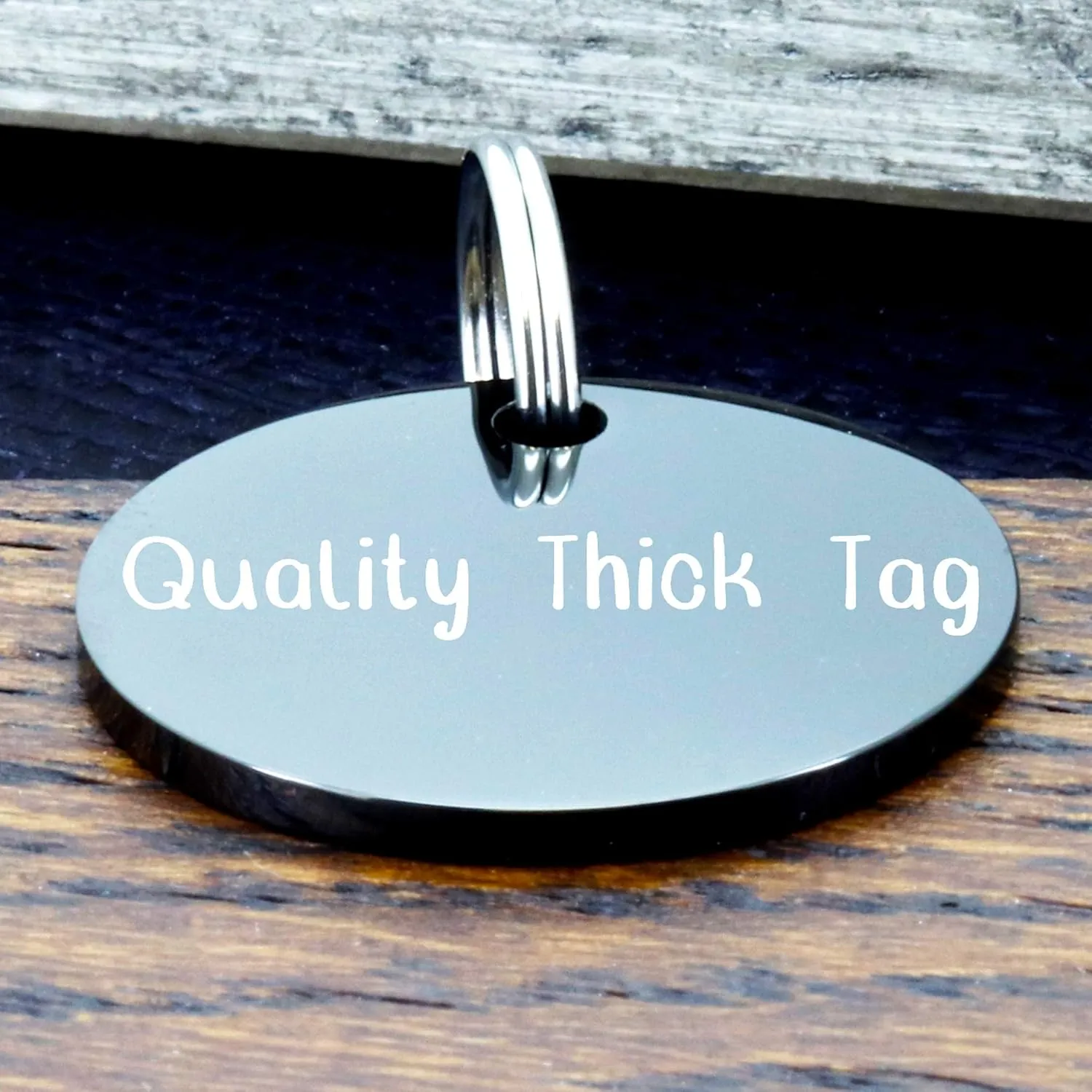 UltraJoys Stainless Steel Pet ID Tag Dog Name Tags Personalized Front and Back Engraving, Customized Dog Tags and Cat Tags, Optional Engraved on Both Sides, Round Tag with Ocean Surfing Design, Small