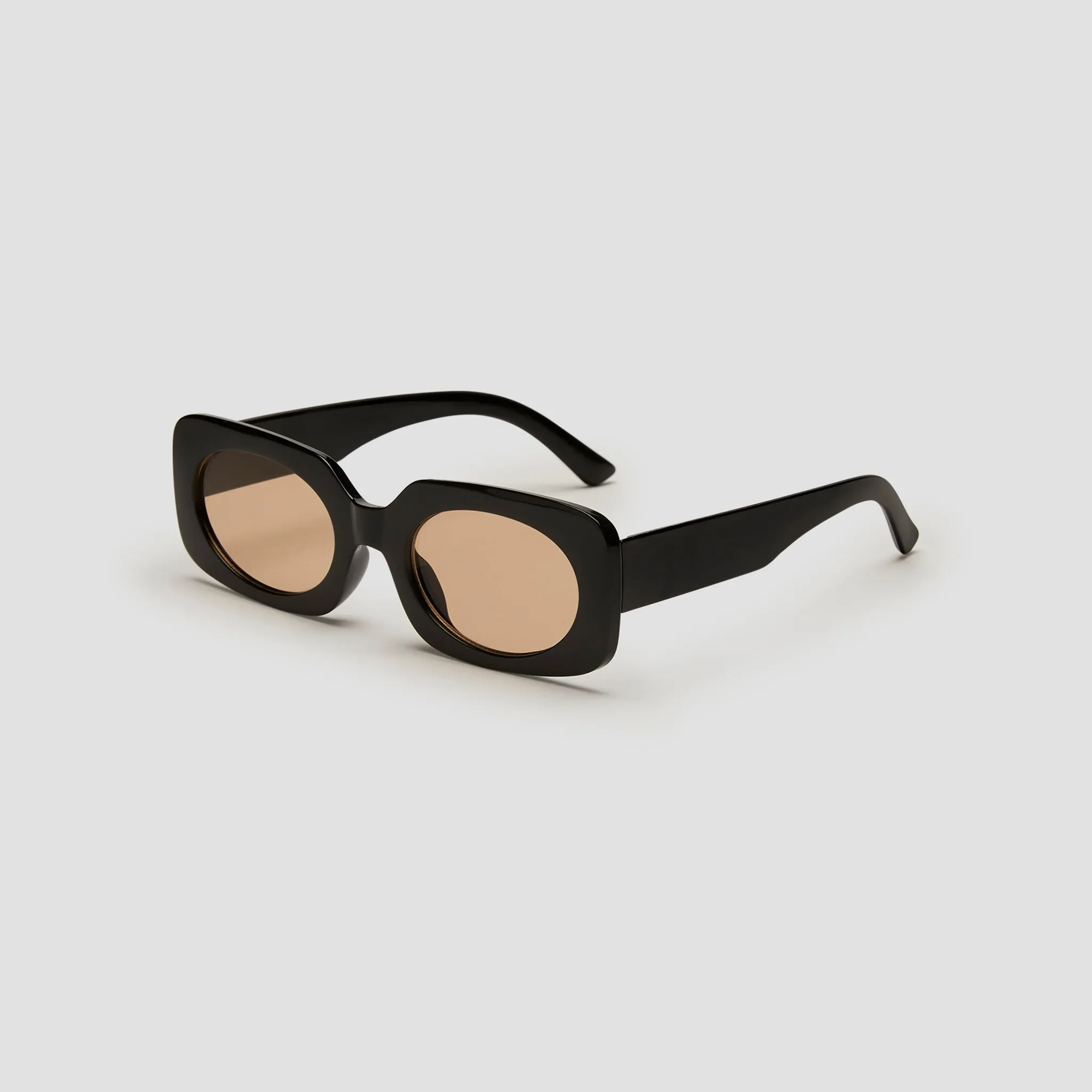 UV Protection Black-Brown Square Sunglasses