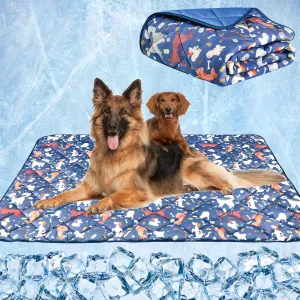 wegreeco Pet Dog Cooling Mat for Cats,Lightweight Bed Outdoor Cooling Blanket for Dogs and Cats,Small Medium Large Puppy Cool Pad for Dogs,Cute L