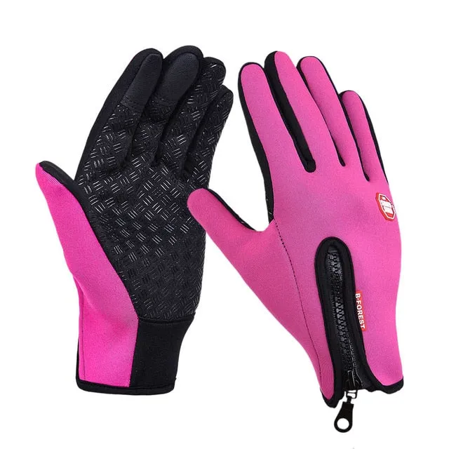Winter Mens Women Cycling Anti-Slip Motorcycle Windproof Bike Gloves Anti-Shock Full Finger Mountain Bicycle Gloves